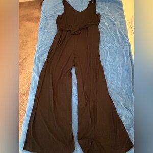 NWOT JJill Ladies XL Black Jumpsuit SO COMFY and CUTE Poly Knit fabric EASY CARE